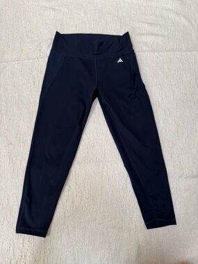 ADIDAS Dark Blue Leggings Size XL Tight Fit Active workout Aeroready